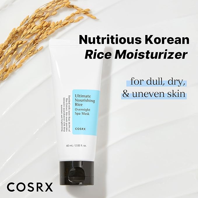Moisturising Overnight Mask Cosrx Ultimate masque nuit riz, glow skin, hydratation intense, skincare coréenne, masque éclat