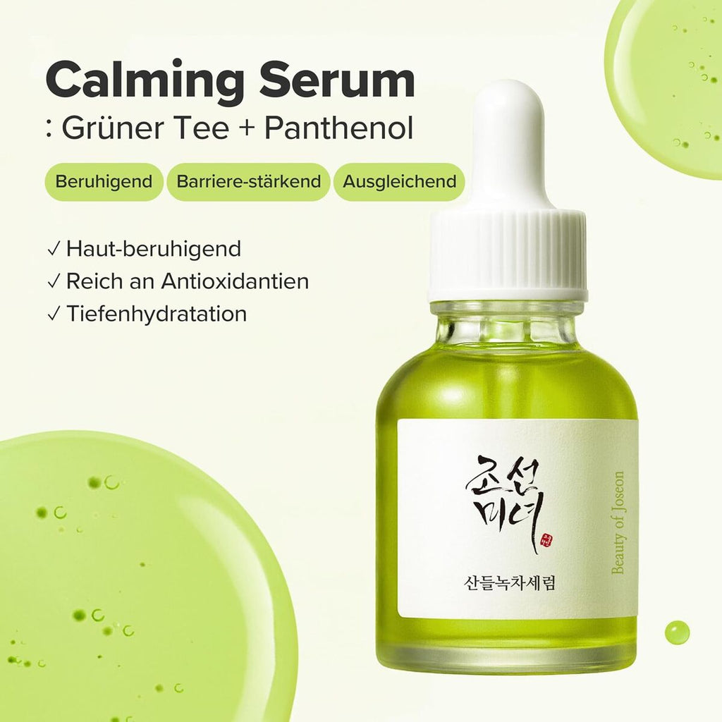 Beauty of Joseon sérum apaisant, thé vert, peau sensible, anti-rougeur, skincare coréenne