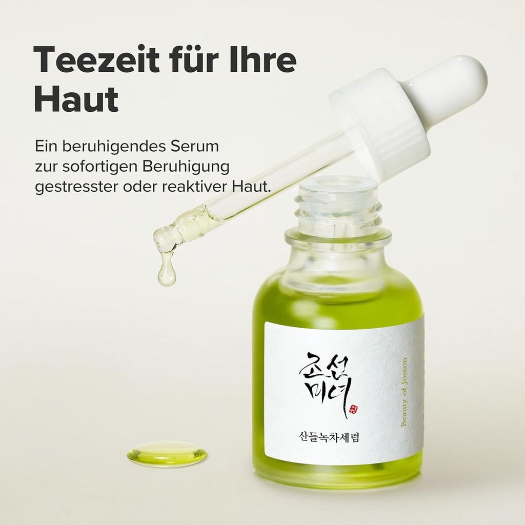 Beauty of Joseon sérum apaisant, thé vert, peau sensible, anti-rougeur, skincare coréenne